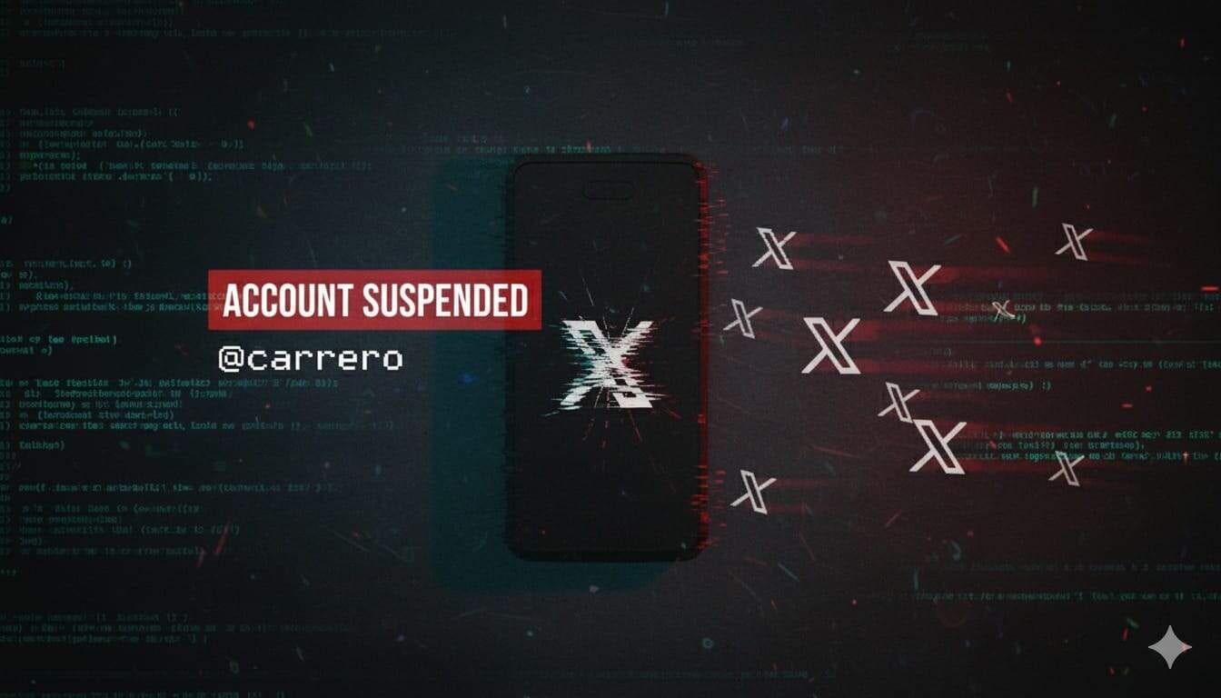 Mi cuenta @carrero ha sido suspendida por “inautenticidad”: lo que ha pasado y por qué pido una revisión en X